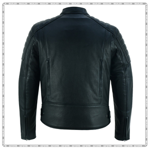 Chaqueta de moto de cuero aprobada por la CE para Hombre | Chaqueta de motorista duradera | Chaqueta de montar para todas las estaciones - Product Image 2