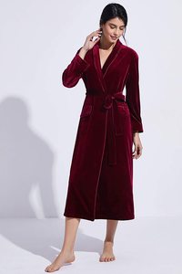 Invierno elegante fiesta dama de honor Mujer franela larga bata de baño lujo nupcial polar terciopelo felpa Batas para mujer - Product Image 2