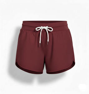 Shorts Deportivos Casuales para Mujer, Personalizados, Cortos, Sólidos, Holgados, con Cordón Ajustable en la Cintura Elástica, de Algodón de Punto de Calidad - Product Image 5