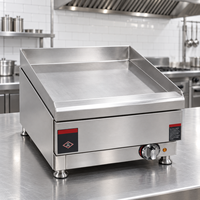 Grill électrique professionnel de comptoir en acier inoxydable, type Teppanyaki, pour restaurant et snack-bar