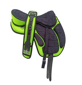 Freemax Lightweight English Dressage <b>Saddle</b> Horse Western Style Cordura Material SS Fittings <b>Treeless</b> Genuine Leather - Product Image 1