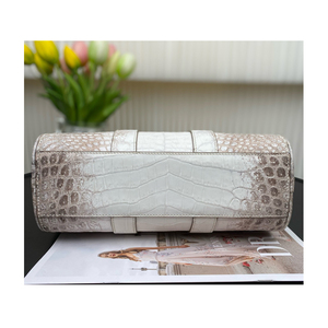 Wholesale Designer Top Quality Exotic Genuine Himalayan Color crocodile <b>Leather</b> Skin Travel Duffel <b>Bag</b> for Men - Product Image 5