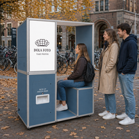 Machine photomaton modulaire en acier inoxydable et bois, conception en kit pour un montage facile