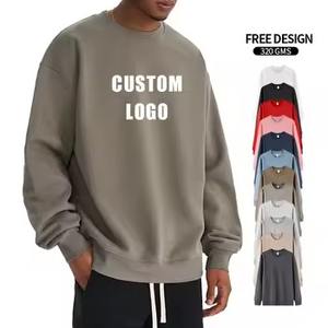 Haute qualité 300gsm poids lourd hommes pull à capuche coton Spandex goutte épaule hiver surdimensionné sweats à capuche sans cordes - Product Image 6