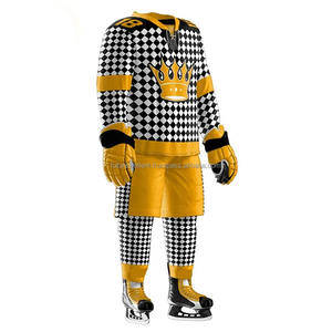 Nouvel arrivage Ensemble d'uniformes de hockey sur glace unisexe, confortables et respirants Vêtements de sport teints en couleur unie personnalisés - Product Image 3