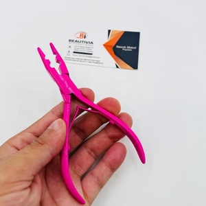 คีมต่อผมมืออาชีพ จับแน่น ทนทาน สีชมพูสด คีม 2 รู สแตนเลส อุปกรณ์จัดแต่งทรงผม - Product Image 6