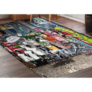 Tapis Graffiti, Tapis Imprimé, Tapis Graffiti Banksy, Tapis Coloré, Tapis Fin Non-tissé - Product Image 5