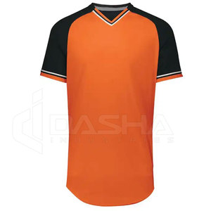 Camiseta de béisbol holgada con cuello de pico para hombre, cómoda Impresión digital con cuello en V hecha en Pakistán de fábrica OEM - Product Image 5