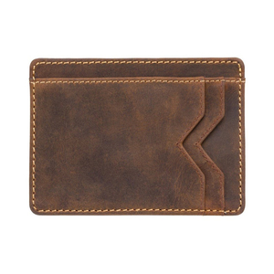 Genuine <b>Leather</b> Men's Vintage Durable Anti-theft <b>Credit</b> <b>Card</b> <b>Holder</b> Pocket Wallet LCH-0148 - Product Image 4