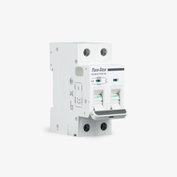 Disjoncteur à double levier ignifuge avec prise murale 230/400V 6A, indice de protection IP20, pour usage domestique, protection contre les surcharges