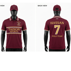 Maillot de polo pour homme en tissu piqué polyester 180 GSM, design à empiècements bleu marine et jaune, respirant, broderie personnalisée, logo par sublimation - Product Image 4