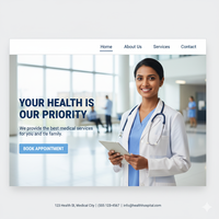 Médico profesional o clínica Diseño de sitios web Agencia Web que ofrece servicios comerciales de atención médica confiables y efectivos Stock MAC