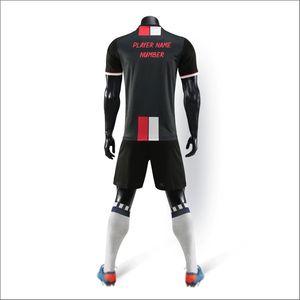 ชุดฟุตบอลผู้ใหญ่ เสื้อฟุตบอล ชุดยูนิฟอร์ม โพลีเอสเตอร์ 100% แห้งเร็ว สำหรับฤดูร้อน โลโก้ด้านหน้า ปรับแต่งชื่อทีมได้ ชุดฝึกซ้อม คอวี แขนครึ่งตัว - Product Image 2