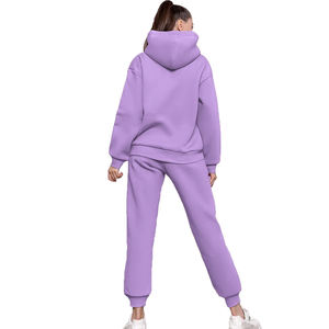 ชุดวอร์มสำหรับผู้หญิงเนื้อผ้าเทอร์รี่สไตล์ฝรั่งเศสแบบสั่งตัดพิมพ์โลโก้ได้ - Product Image 6