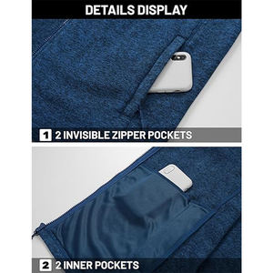 Blouson aviateur personnalisé de haute qualité en polaire polaire pour homme dernière tendance Style décontracté fermeture à glissière réversible respirant - Product Image 5