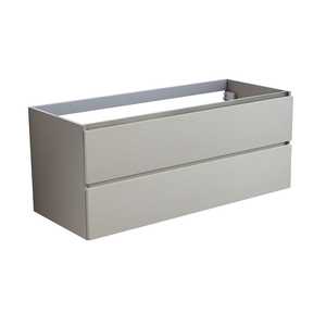 Set da Bagno Vieste 120 cm Grigio Perla con Base in Metallo e 2 Cassetti - Product Image 1