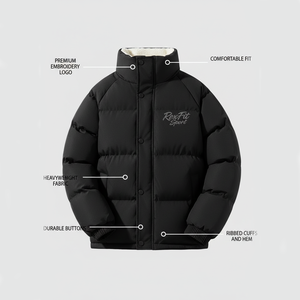RexFit Sport Mens & Women's Winter Puffer Jacket High-Quality Outdoor <b>Down</b> Coat with Embroidery Logo - Product Image 5