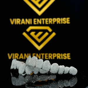 Venta al por mayor personalizado Moissanite Grillz parte superior inferior 925 ajuste Invisible de plata esterlina Iced Grillz joyería Dental Unisex 60 gramos - Product Image 4