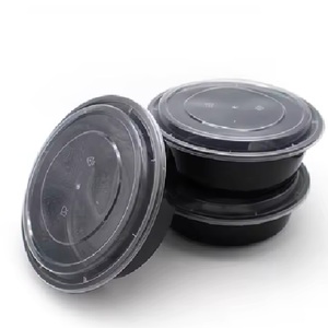 Prêt à Exporter Bonne Qualité PP Jetable en Plastique Noir Bol de Soupe Contenants Alimentaires Boîte de Rangement Ronde Prêt à Exporter - Product Image 3