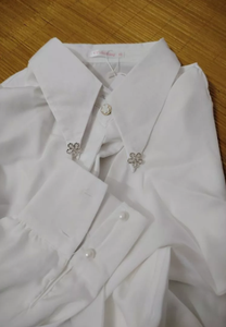 Blusa de Satén Verde con Cuello en V y Lazo, Manga Tres Cuartos, Camisa Formal para Mujer, Color Sólido, Antiarrugas, Ropa de Primavera - Product Image 6