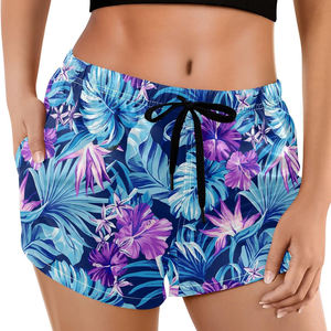 Short de course en polyester à séchage rapide respirant et écologique pour femme, taille haute, logo de sport de gymnastique personnalisé, yoga grande taille, vente en gros - Product Image 3