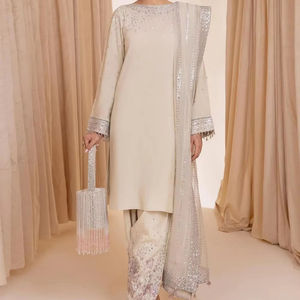 Traditional Anarkali Lehenga Choli Party Wear Chiffon Embroidered Long <b>Dress</b> with Embellishment <b>Women</b> - Product Image 1