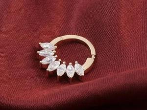 Marquise Cut Moissanite Diamant Hoop Boucle D'oreille Personnalisé Belles Boucles D'oreilles En Argent Sterling & Cadeau De Fiançailles Cadeau Pour Elle - Product Image 3