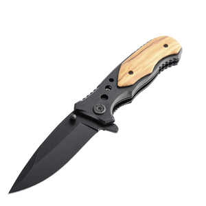 Nouveau dernier OEM personnalisé vente en gros de haute qualité gravé manche en bois personnalisé pliant Camping survie tactique couteau de poche - Product Image 2