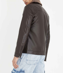 Veste en cuir de mouton originale de meilleure qualité pour hommes dernière veste en cuir véritable de conception vintage style motard OEM - Product Image 1