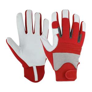 Broderie personnalisée coupe ajustée respirant confortable en cuir synthétique poignée durable léger gants de protection de mécanicien - Product Image 3