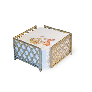 Porte-serviettes en métal fini or économique Design unique Vaisselle élégante Boîte à serviettes en tissu disponible pour la vente en gros - Product Image 5