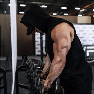 High Quality Whole Sale Price Men <b>Sleeveless</b> Workout Men <b>Hoodie</b> Made in High Quality Fabric Men Cotton Polyester <b>Hoodie</b> - Product Image 4