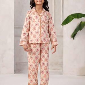 Cotton Fabric Long <b>Pyjama</b> <b>for</b> Women and Girls Breathable Blue Pajama with Elastic Waist Casual Print Style <b>for</b> <b>Summer</b> - Product Image 5