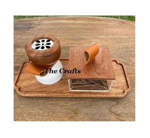 Bulk Religious Wooden Bakhoor Burner Mabkhar Storage Box <b>Tray</b> High Quality Traditional Hotel Home Fragrance <b>Oil</b> Burner Dukhoon - Product Image 5
