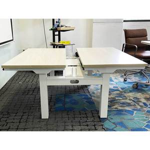 HERD-2300H Flexi 2-Person Height-Adjustable Table Base Modern Minimalist Design Dual <b>Foldable</b> <b>Office</b> <b>Desks</b> for Bedroom <b>Office</b> - Product Image 4