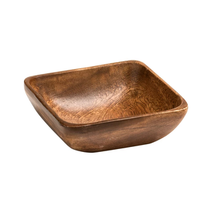 Cuencos para servicio de fecha de diseño moderno para el hogar y el Hotel, tazón de frutas, decoración, Color marrón, tazón de madera para ensalada, vajilla de forma redonda de madera - Product Image 4