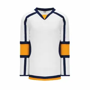 2024-2025 maillot de suçon de glace de sublimation blanc respirant 100% polyester matériel sublimation maillot de hockey sur glace