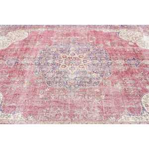 Alfombra Turca Extra Grande de 9.4x11.9 pies, Alfombra de Lana Vintage con Diseño de Camuflaje Rojo - Product Image 5