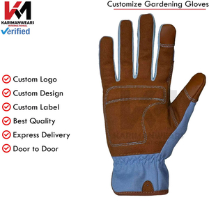 Guantes de Trabajo de Cuero Vacuno Reforzado para Hombre, Duraderos, con Parche en la Palma, Color Tan, Talla Grande 1129L, Protección Resistente - Product Image 3