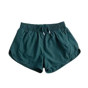 Wholesale Factory Direct Customized Logo Embroidered Polyester Microfiber Corduroy Solid Vintage High Waist <b>Quick</b> <b>Dry</b> <b>Shorts</b> - Product Image 3