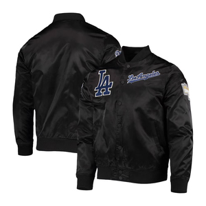 Venta al por mayor de alta calidad nueva ropa de calle moda de satén de seda chaqueta bomber con logotipo personalizado para los hombres - Product Image 1