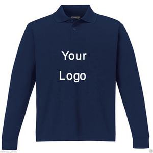 Prix usine direct 100% coton hommes formel pour polos manches longues haute qualité confortable écologique solide tricoté - Product Image 4