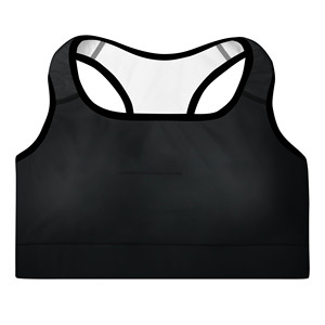 Sujetador deportivo con elegante diseño recortado, soporte medio y perfecto para estilo callejero y entrenamientos ligeros hechos en Pakistán - Product Image 1