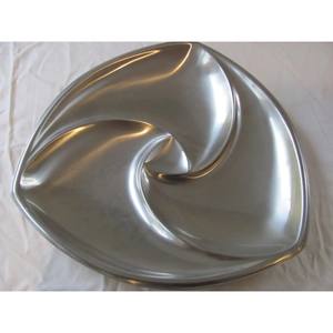 Ensemble d'assiettes de service en aluminium inoxydable moderne du milieu du siècle Design allemand vaisselle en métal ustensiles de cuisine décor à la maison - Product Image 5