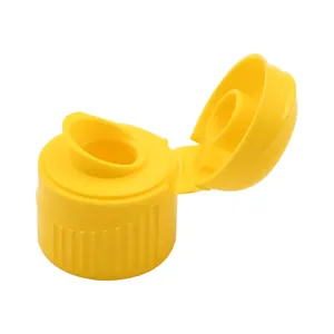 Manufacturer 28mm big mouth hole honey coffee concentrate plastic PP flip top cap with PE liner