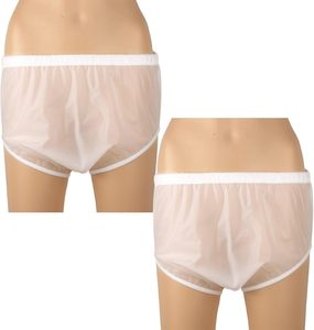 <span class=keywords><strong>Pantaloni</strong></span> in plastica impermeabili senza cuciture stampati per adulti, modello boyshort a vita alta, colore bianco latte, per incontinenza, campione con tempi di consegna di 7 giorni - Product Image 4