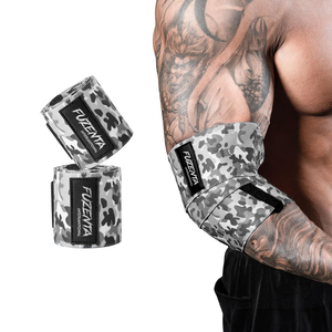 Genouillère de musculation de conception camouflage, bandage de compression long, élastique, résistant, en coton, pour la musculation - Product Image 1