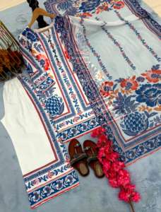 Costume Salwar en soie imprimé numérique de créateur robe Kameez pakistanaise longue à la mode pour les fêtes de mariage pakistanaise indienne - Product Image 4