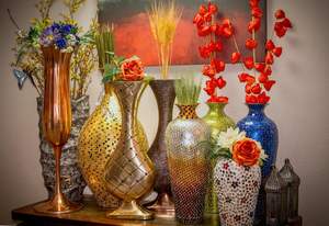 Grand vase en métal moderne et élégant en fer enduit de poudre robuste pour les foyers, les bureaux, les salles de conférence, les mariages - Product Image 3