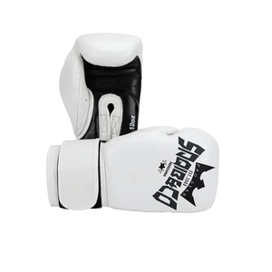 Guantes de boxeo profesionales de cuero hechos a mano blancos Guantes de lucha y Kickboxing para niños Tamaños 8oz-16oz - Product Image 6